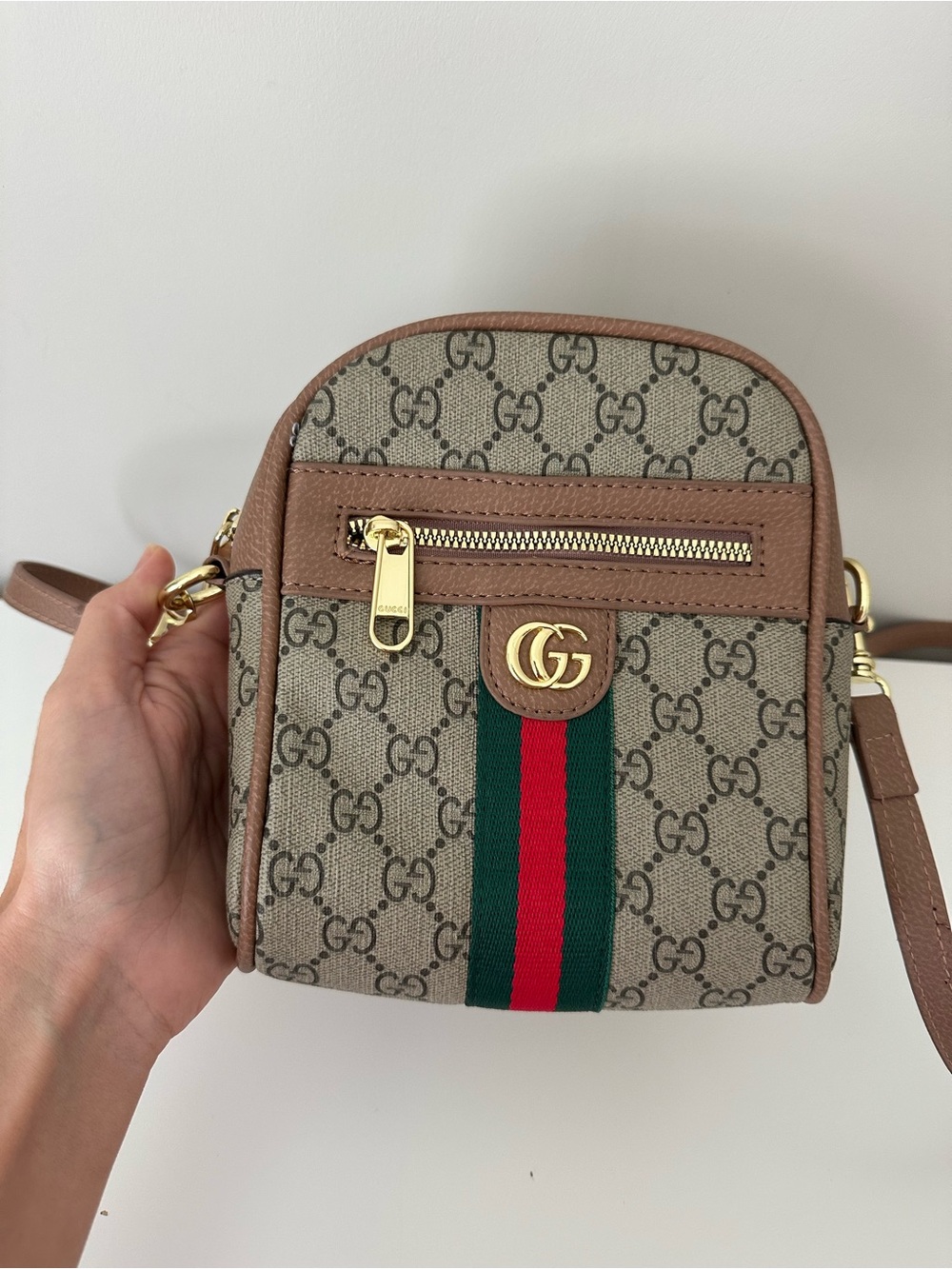 Gucci Beige GG Canvas Crossbody bag